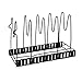 Houzemann Adjustable Pan Organizer Rack, Foldable Pot Racks for Kitchen Pot Lid Holder Lid Rest Pan Rack Lid Organizer Bakeware Holder Cookware Organizers Kitchenware Rack