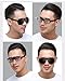 Duco Polarized Clip-on Sunglasses Flip-up Eyewear- pilot Style Glasses - Polarized Lens for Men and Women 3603 (Gray)