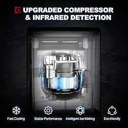 Euhomy Ice Maker Machine Countertop, 26 lbs/24H, 9