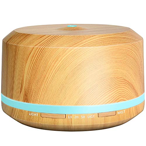 450ML Essential Oil Diffuser Cool Mist Humidifier Ultrasonic Aromatherapy Wood Grain Air Diffuser for Home Bedroom Baby Office by Doukedge