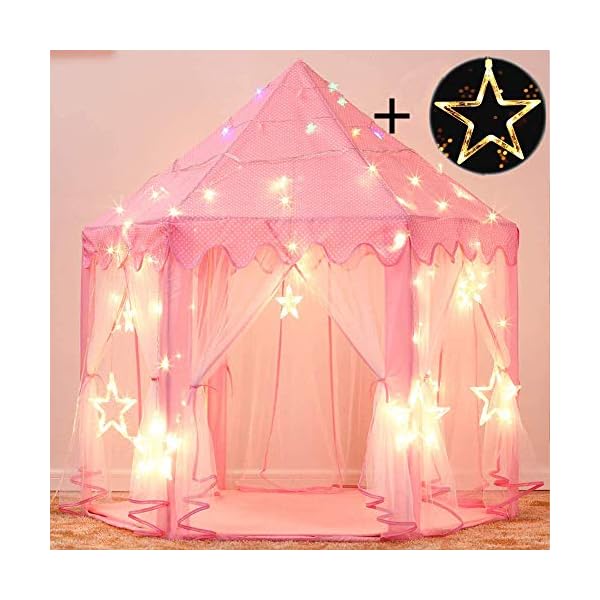 Sumbababy Princess Castle Tent for Girls Fairy Play Tents for Kids