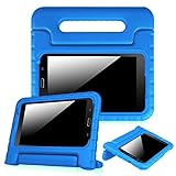 Fintie Shock Proof Case for Samsung Galaxy Tab E Lite 7.0 - Kiddie Series Light Weight Convertible Handle Stand Kids Friendly Cover for Tab E Lite SM-T113 / Tab 3 Lite 7-Inch Tablet, Blue