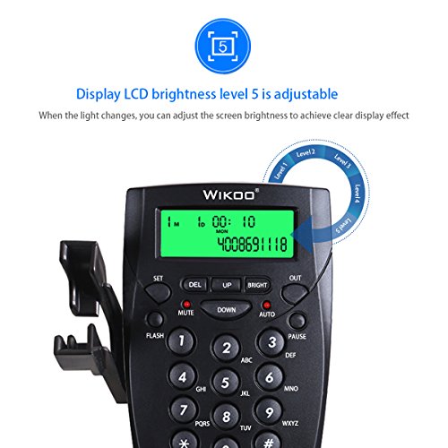 Wikoo Handsfree Call Center Dialpad, Black Corded Dialpad with Mute Function For Home & Business, Comes with Noise Cancelling Headset - Noise Cancellation