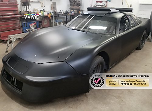 Black Matte Car Wrap Vinyl Roll with Air Release 3MIL-VViViD8 (25FT X 5FT)