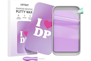ARTDOT Cire à mastic à forte adsorption pour adultes, colle de grande taille avec boîte de rangement scellée pour accessoires