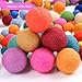 Sntieecr 150 Pieces 4 Sizes Wool Felt Balls Handmade Felted Pom Poms Pure Wool Beads Felt Ball for Craft Making (10mm, 15mm, 20mm, 25mm, Mixed Color)
