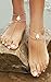 Bienvenu 1 Pair Boho Vintage Crystal Bead Tassel Anklet Bridal Wedding Pool Party Accessories Set,Golden