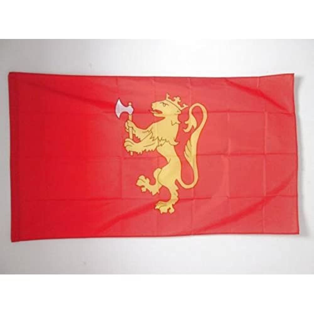 AZ FLAG - Royal Standard of Norway Flag - 3x5 Ft - Norwegian Kingdom Banner with Sleeve - 100% Polyester - Fade Resistant - Vivid Colors - 3' x 5' Feet - 150x90 Cm