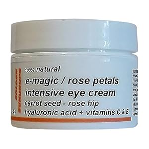 Golden Sundrops E-Magic / Rose Petals Eye Cream (1.5oz / 42g) 100% Natural Carrot Seed Rose Hip Hyaluronic Acid Vitamin…