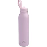 Manna Bonnie Modern Flip Insulated Stainless Steel Bottle with Straw Lid and Carrying Loop - 20 Oz - Rose Whisper