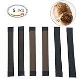 OR Pure 6pcs Bun Maker DIY Hair Styling ,Disk Hair Maker Clip Curler Roller Tool Hair Donut ,French Twist Donut Bun Hairstyle Tool ,Updo Wrap Snap Fold for Girl Ladies
