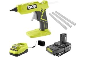 Ryobi 18-Volt ONE+ Cordless Full Size Glue Gun with Charger and 18-Volt ONE+ Lithium-Ion Battery (Bundle)