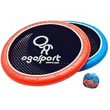 OgoDisk Mini Disc Set with Rubber Koosh Ball - Outdoor Bouncy Disk Game for Lawn & Pool - Throw, Toss & Catch - Kids & Adults 8+