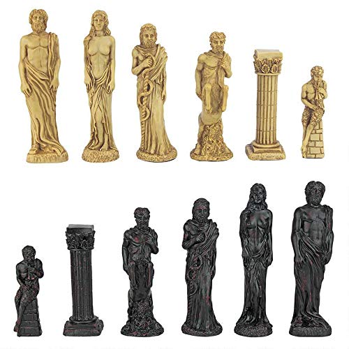 image for Design Toscano Gods of Greek Mythology Complete Chess Set, 6 Inch, 16 