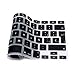 HRH Spanish Silicone Keyboard Cover Skin for MacBook Air 13,for MacBook Pro 13/15/17 (with or w/Out Retina Display, 2015 or Older Version),for iMac Older EU Layout Keyboard Protector-Black