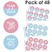 Team Girl & Team Boy Button Sticker - Gender Reveal Party Games Baby Shower Party Ideas, Wear Your Guess, Girl or Boy, He or She Sticker (Set of 48, Round 2.2