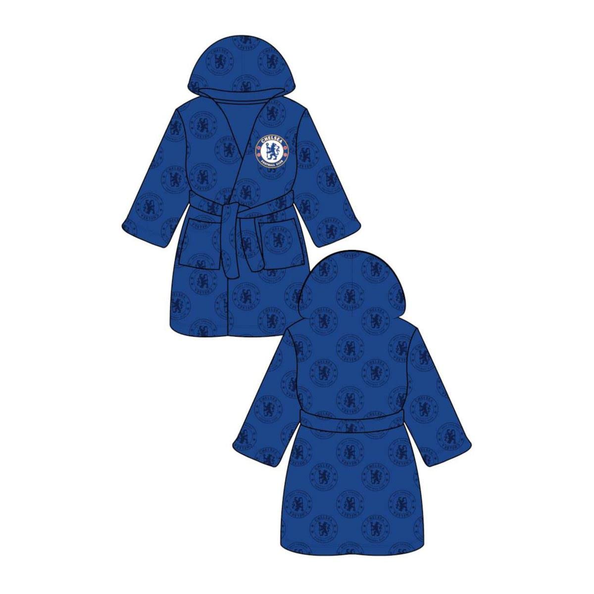 Chelsea FC Robe Boys Unisex Bathrobe, Multi-Colour, 15 Years