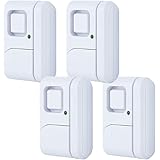 GE Personal Security Window/Door, 4-Pack, DIY Protection, Burglar Alert, Wireless, Chime/Alarm, Easy Installation, Ideal for 