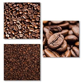 3 Piece Canvas Wall Art for Living Room, Bedroom The Aroma of Coffee Canvas Prints for Home Decoration Ready to Hang - 12"x12"x3 Panels
