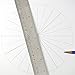 Breman Precision Metal Ruler 12 Inch Cork Back - Straight Edge 12 Inch 2 Pk - Flexible & Non-Slip Stainless Steel Metal Ruler with Cork Backing - Imperial & Metric Graduations for Precision Measuring