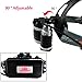 CAMTOA 5000LM Focusable Led Headlight,3 LED 3 X T6 Rechargeable Headlamp + 2R5 LED Head lamp 4 Modes Headlight Flashlight Torch For Outdoor Sports Camping Biking Hunting Fishing (black 2)