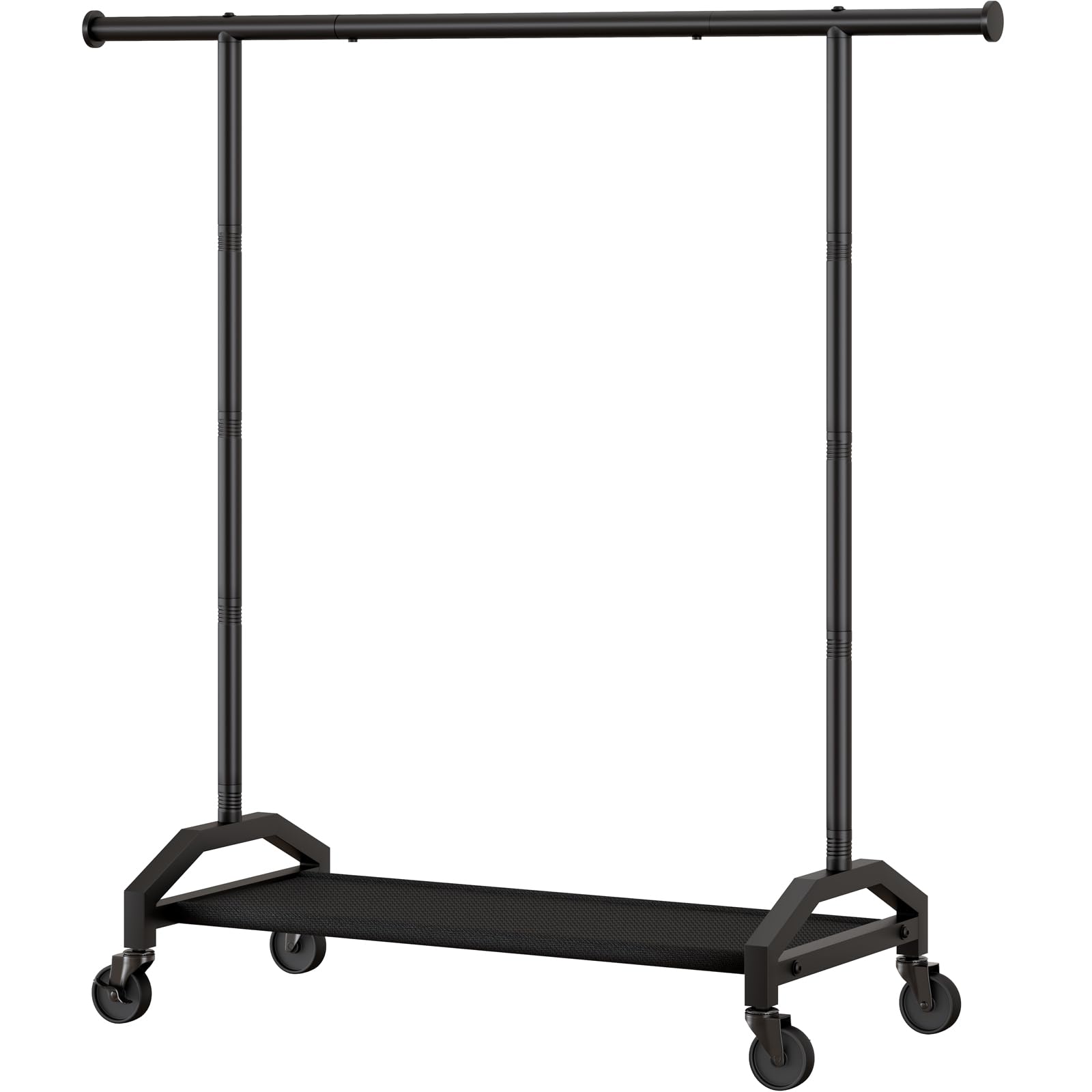 Photo 1 of Wiracks Clothes Rack Clothing Racks for Hanging Rolling Heavy Duty Coat Rack Drying Rack Clothing 200lbs Capacity 3" Industrial Wheels, 1" Pipe,Rolling Garment Rack Black