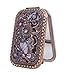 Nerien Women's Magnifying Vintage Foldable Metal Princess Style Butterfly Flower Russian Style Purse Mirror Portable Travel Mirror Copper