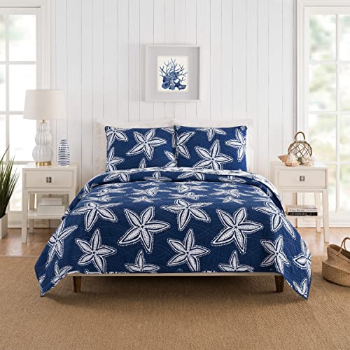 Makers Collective Kate NELLIGAN Quilt Set, Full/Queen, Sea Star Navy