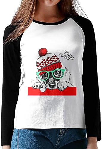 Dog Think Snow Raglan Shirt Fashion T Shirt Crew Neck Long Sleeve Raglan For Women