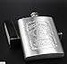 Woooow Hip Flask Pocket Flagon Stainless Steel Flask, 8 oz