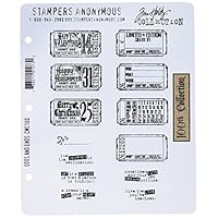 Stampers Anonymous Tim Holtz Large Cling Rubber Stamp Set, Odds and Ends