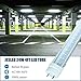 JESLED T8 4FT LED Type A+B Light Bulbs, 24W 6500K, 3200LM, Plug and Play or Ballast Bypass, T12 4 Foot LED Tubes Lights Replacement for Fluorescent Fixtures, Clear, Dual Ended Power(25-Pack)