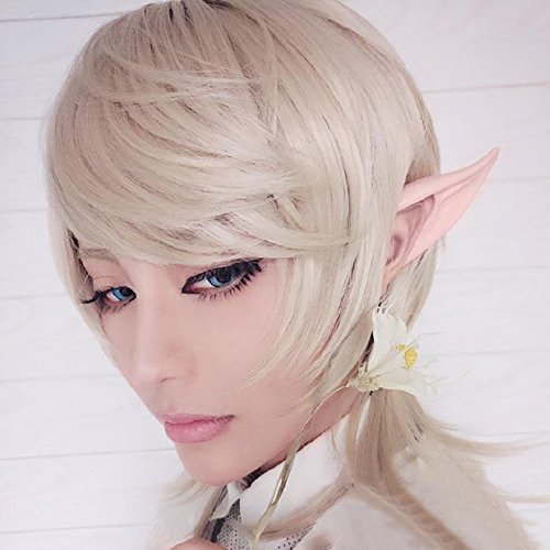 YOHEE Cosplay Fairy Pixie Elf Ears Soft Pointed Ears Tips Anime Party Dress Up Costume Accessories (Long Style)