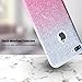 iPhone 7 Plus Case, ZUBA [Sparkling Shine Series] Ultra Slim Glitter Bling Crystal Shock Absorbent Hybrid Case Cover for Apple iPhone 7 Plus with 1 Ring Holder [Silver / Pink]