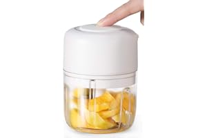 AYOTEE Cordless Electric Small Food Processor, Mini Food Chopper for Garlic Veggie Vegetables Fruit, Salad Mincing & Puree, Kitchen, 1Cup 250ML, BPA Free, White