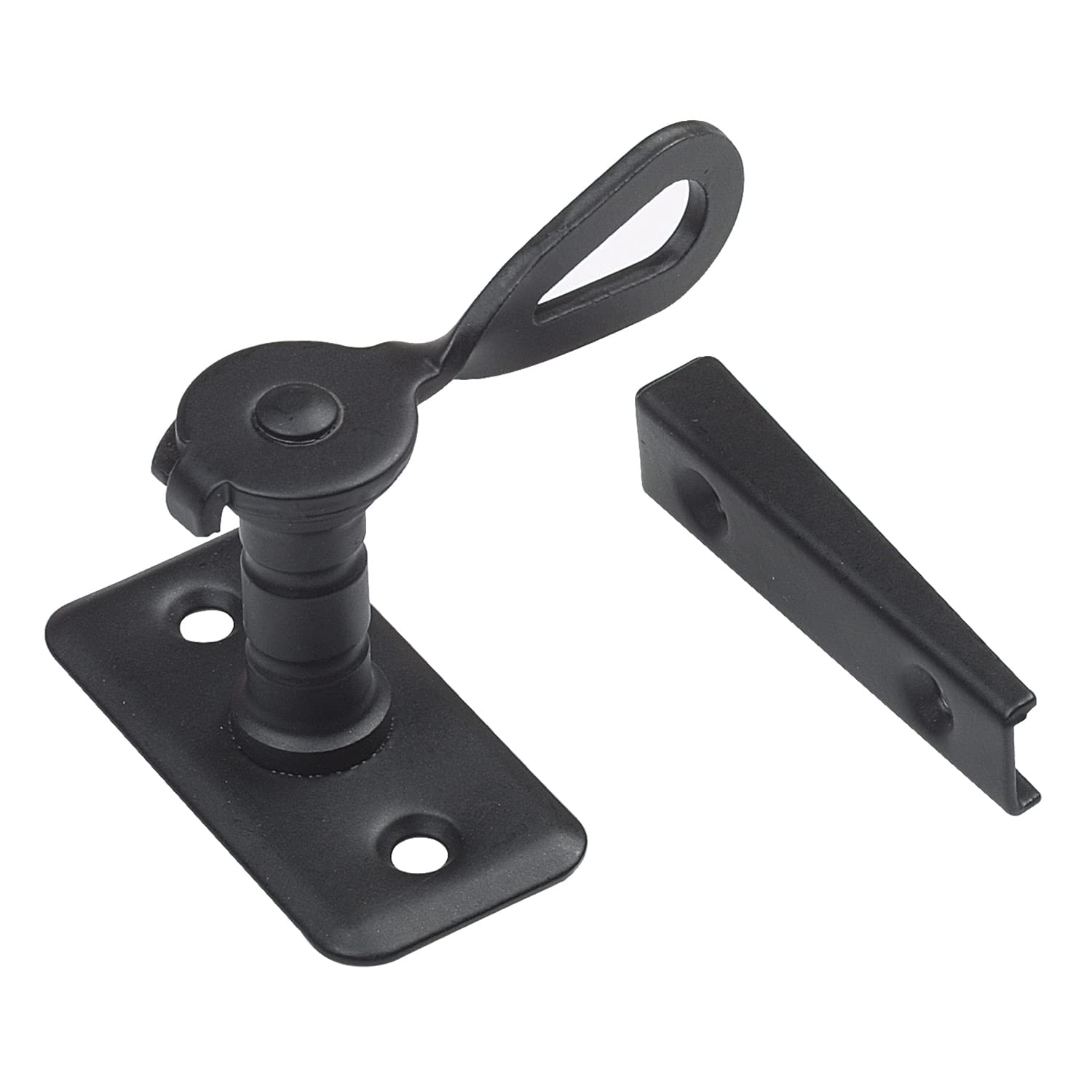 Amig - San Sebastián Door Lock for Shutters | Secure and Durable Closure | Easy Installation | Reduces Light Passage and Drains, Black, 5 x 2.5 x 38 cm, Steel