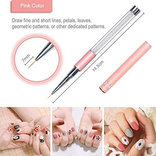 image for Ahier 4PCS Nail Art Liner Brushes, UV Gel Painting Nail Design Brush P