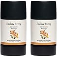 Each & Every All Natural Deodorant for Men & Women - Aluminum-Free, Sensitive Skin, Plant-Based, Baking Soda-Free, Long Lasting 24 Hr Odor Control - Cardamom & Ginger Travel Size (2 Pack, 2.5oz)