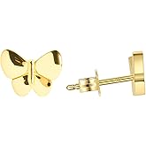 ToHeart 14K Butterfly Earrings for Womens Lightweight Minimalist Gold Butterfly Earrings for Womens Handpicked Gifts Bff Birthday