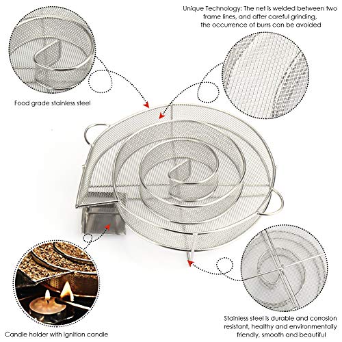 PiscatorZone Cold Smoker Generator Pellet Smoker Charcoal Grill Smoker Box, Stainless Steel Bracket for BBQ Wood Chips (Round) - Thumbnail 5