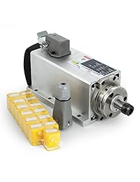 mysweety 1set bricolaje 110 V 1500 W Air Cooled Spindle Motor 1,5 KW Plaza CNC Máquina Herramienta Eje + 110 V 1.5 KW Inversor Vfd + 13pcs ER11