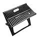 TeqHome Foldable Charcoal Grill, Portable BBQ Barbecue Grill Lightweight Simple Grill for Outdoor Cooking Camping Hiking Picnics Garden Travel