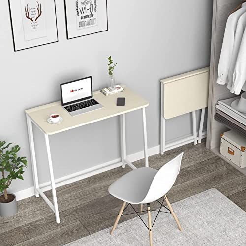WOHOMO Folding Desk, Small Foldable Desk 31.5" for Small Spaces, Space