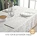 ColorBird Scroll Damask Jacquard Tablecloth Polyester Fabric Water Resistant Spillproof Table Cover for Kitchen Dinning Wedding Banquet Party Tabletop Use (Rectangle/Oblong, 60 x 102 Inch, Beige)