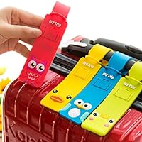 STUDYY 12 Piece Cute Animals Luggage Tags, Colorful Silicone Travel Suitcase Bag Identify Label