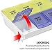 EZY DOSE (14-Day) AM/PM Pill Planner, Medicine Case, Vitamin Organizer Box, 2X-Large Locking Compartments to Secure Prescription Medication and Prevent Accidental Spilling, Color May Vary, BPA Free
