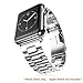 Infiland Apple Watch 42mm Band Series 1 Series 2, Stainless Steel Metal Replacement Strap Wrist Band for 42mm Apple Watch All Models (Apple Watch Series 1 & Series 2) - Silver