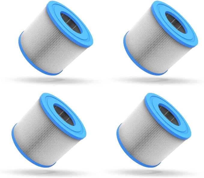 WAVE Replacement Hot Tub Filter | Compatible, Lazy Spa (bestway), Clever Spa, Relxtime and Intex | Cartridge/Non-Threaded | 4 Pack