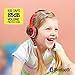 Contixo KB-300 Kid Safe 85DB Over The Ear Wireless Bluetooth LED Headphone with Volume Limiter, Built-in Microphone, Micro SD, FM Stereo Radio (Red+Black) - Best Gift