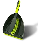 Pine-Sol Dustpan and Brush Set | Nesting Snap-On Design | Portable, Compact Dust Pan and Hand Broom for Cleaning with Rubber Grip Edge, Green